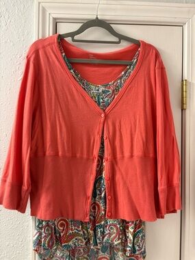GAP Coral Button-Front Women's Cardigan